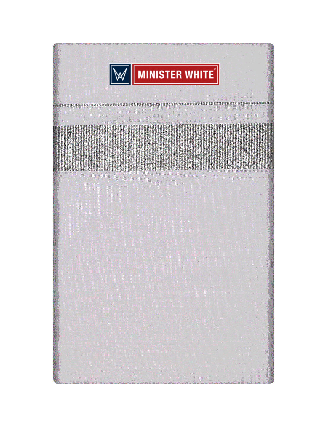 Mens Cotton White Single Layered Dhoti with Silver Jari Border - Advik by Minister White