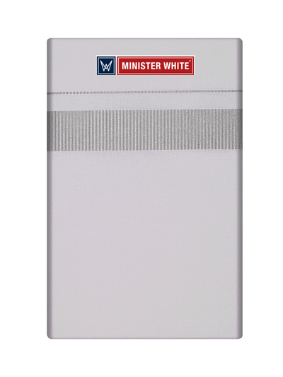 Mens Cotton White Single Layered Dhoti with Silver Jari Border - Advik by Minister White