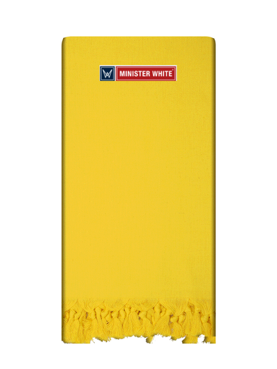 Cotton Yellow Angavastram - Devalokam by Minister White