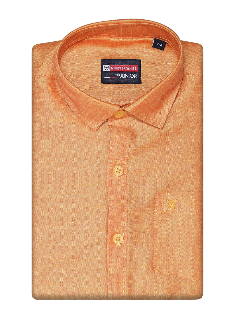 Orange Kids Colour Shirt - Faithful Boy_A01
