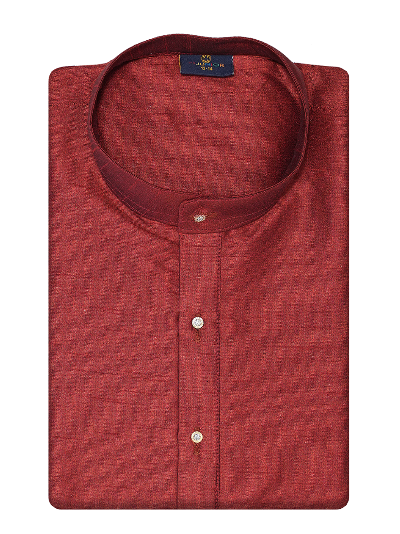 Brown Colour Kids Kurtha Shirt - Nobel Boy_A02