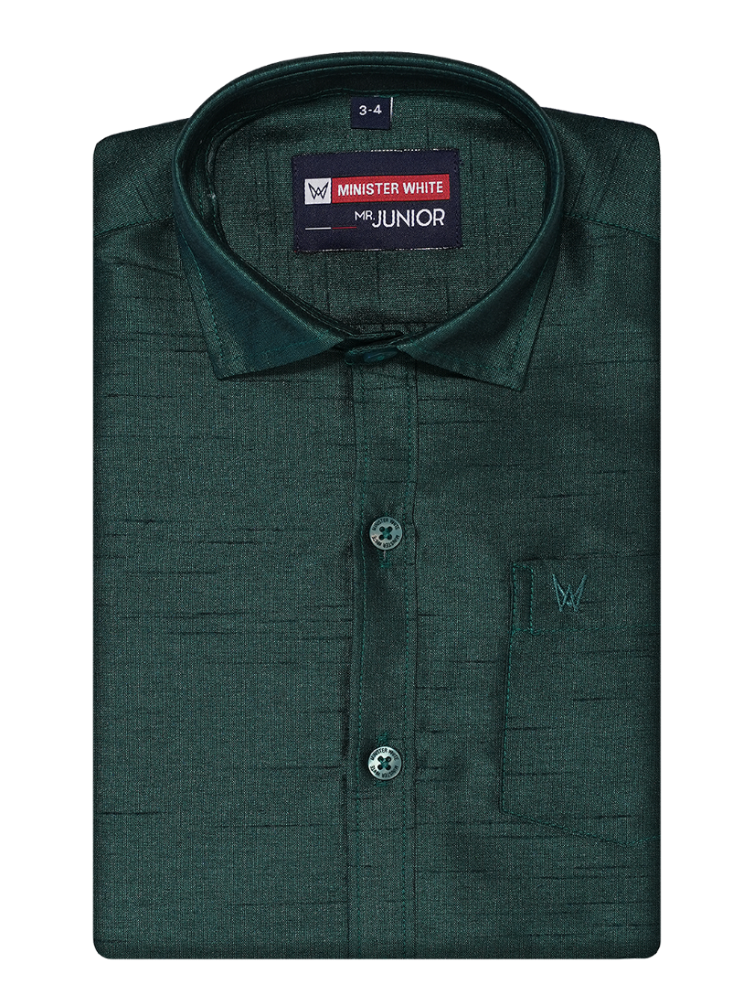 Dark Green Kids Colour Shirt - Faithful Boy_A03