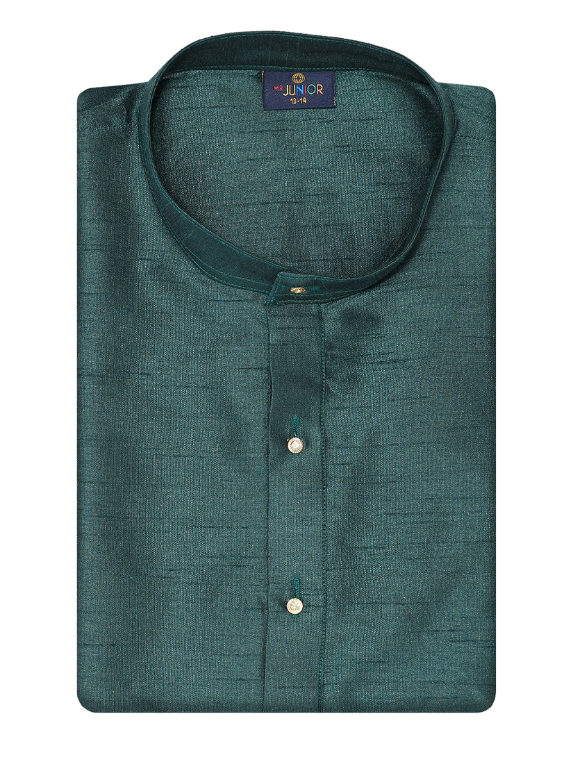 Navy Blue Colour Kids Kurtha Shirt - Nobel Boy_A03