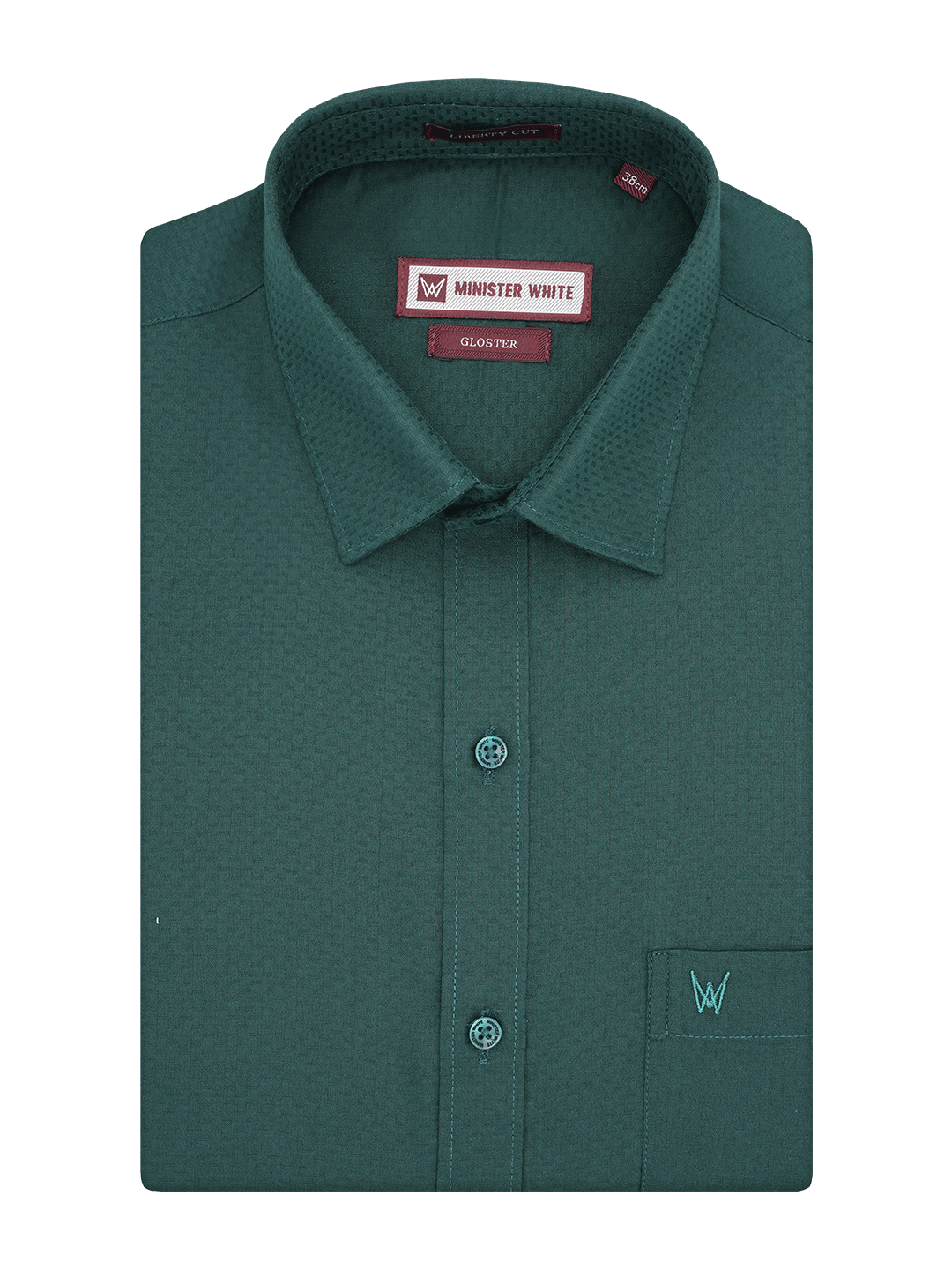 Men's Premium Poly Cotton Regular Fit Green Colour Shirt Gloster
