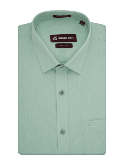 Men's Cotton Regular Fit Sea Green Colour Shirt Festive