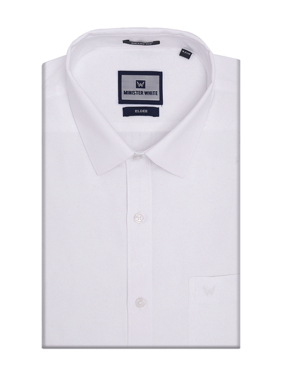 Mens Cotton Linen White Smart Fit Shirt Clife by Minister White