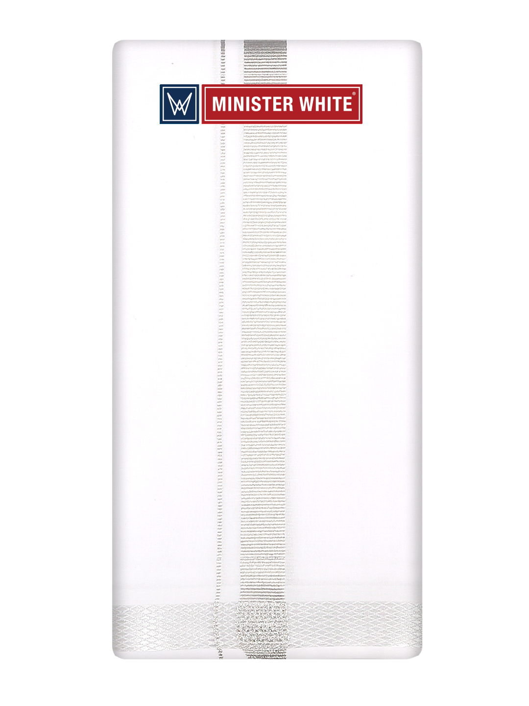 Mens White Silver Jari Towel by Minister White