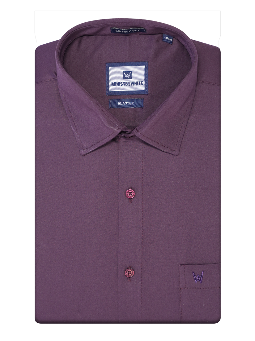 Mens Cotton Regular Fit Purple Colour Shirt Blaster