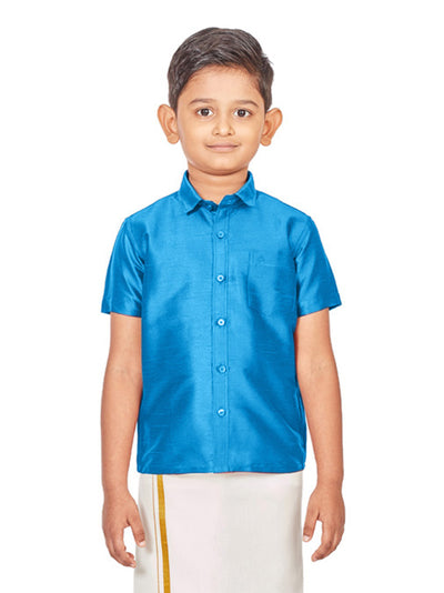 FlexiWaist Bundled With A Matching Turquoise Raw Silk Shirt (Adorable Boy)