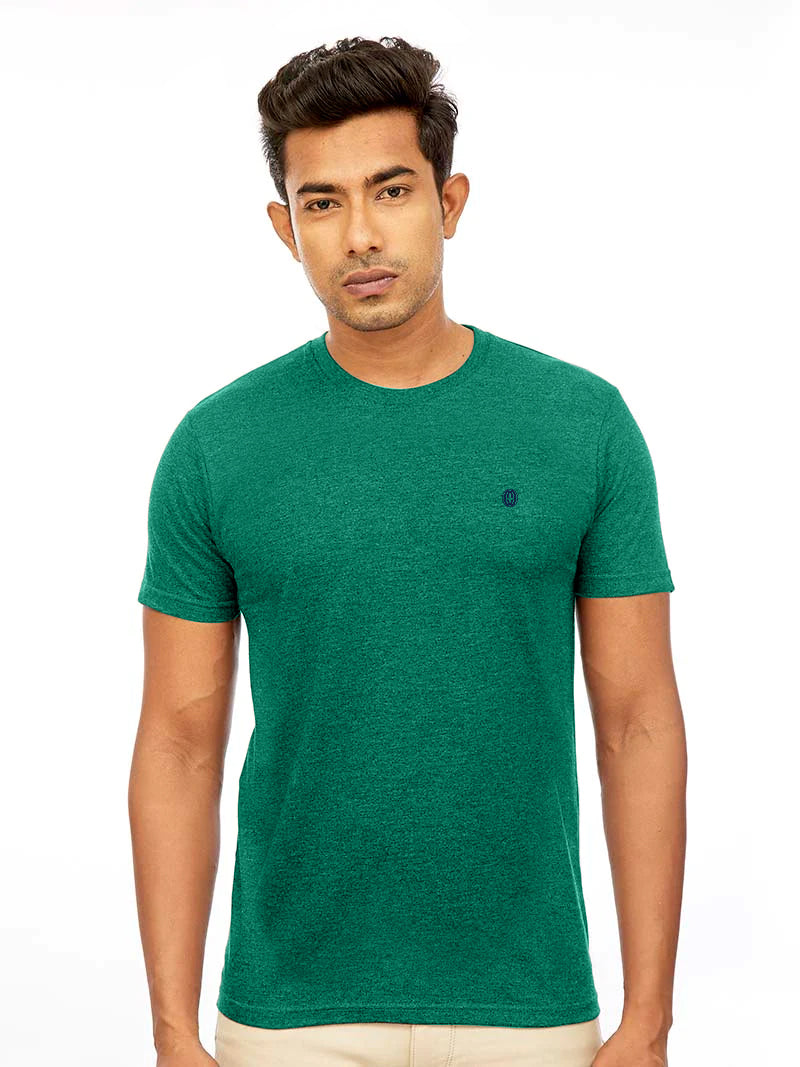 B.Green Round Neck T Shirt_SH 09