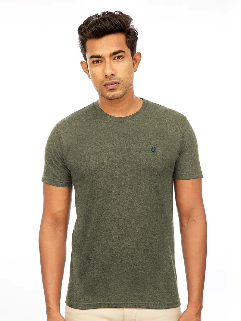 Grey Round Neck T Shirt_SH 06