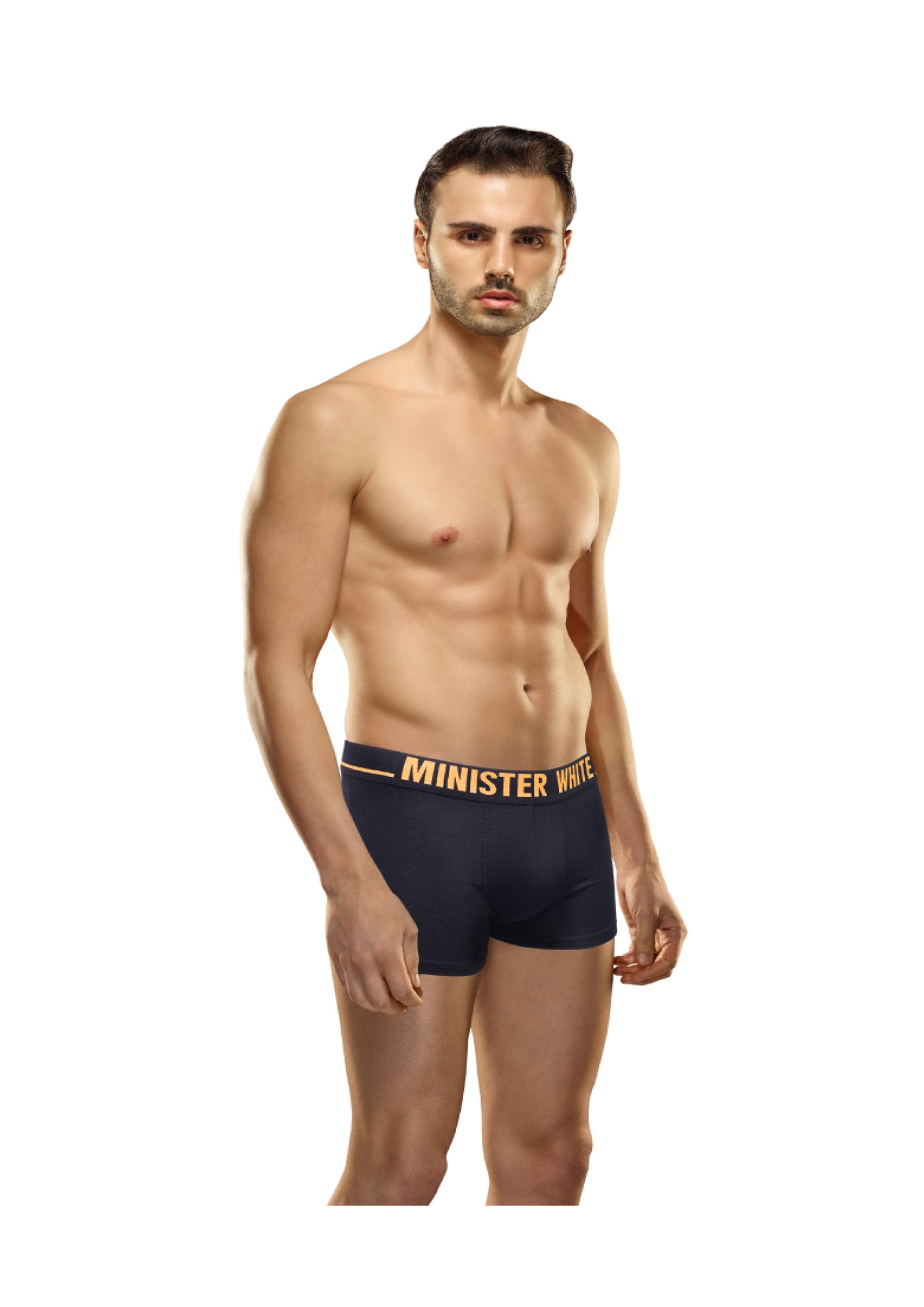 Mens Super Combed Cotton Colour Trunk Zander by Minister White