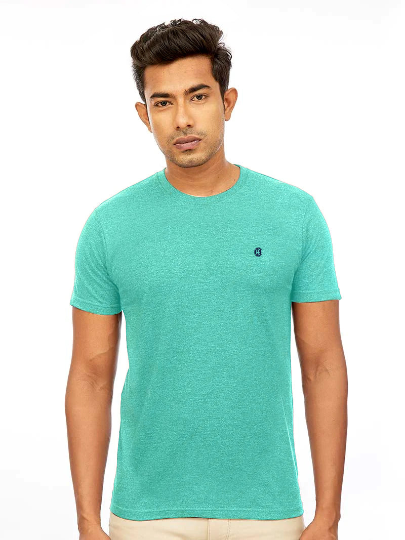 Mint Round Neck T Shirt_SH 13