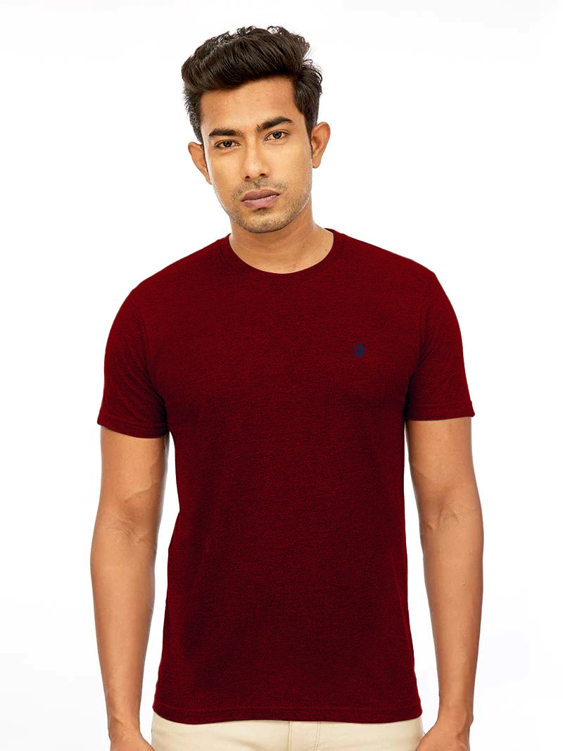 Red Round Neck T Shirt_SH 11