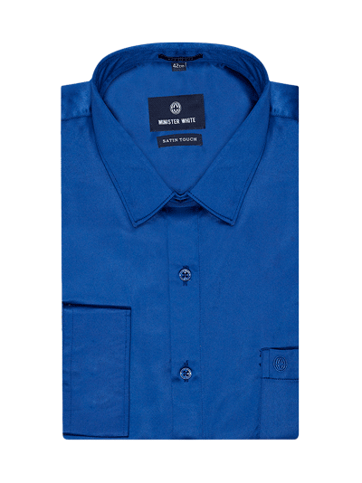 Royal Blue Shirt. Slim Fit. Liberty Cut. Satin Touch