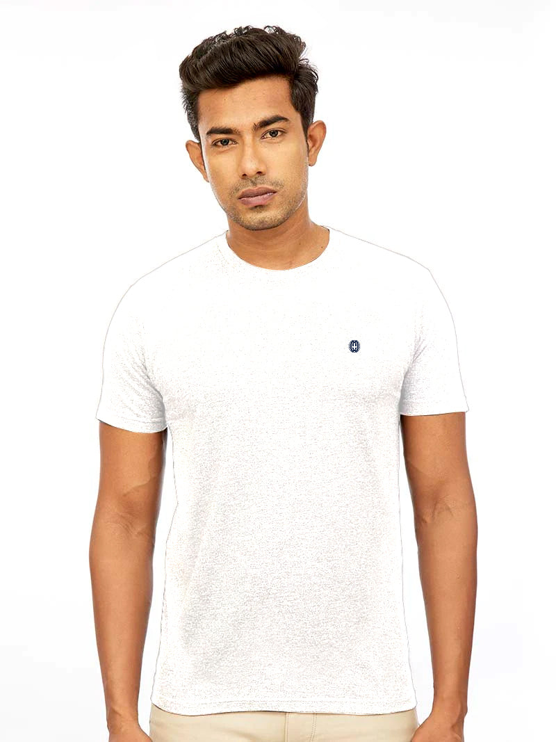 White Round Neck T Shirt_SH 01