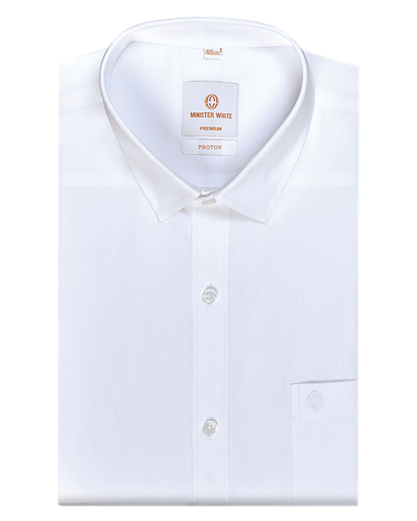Mens Premium Cotton Regular Fit White Shirt Proton