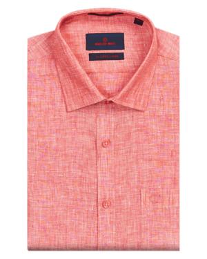 Light Peach Linen Shirt. Liberty Cut. Alanzo Linen