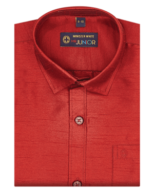 Raw Silk - Maroon Kids Colour Shir