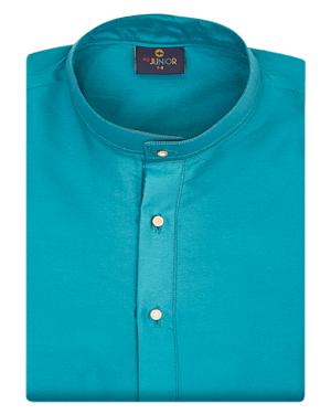 Art Silk - Sea Green Color Kids Kurtha Shirt (Powerful Boy_05)